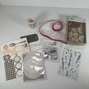Vintage Scrapbook Lot Butterflies Lavender Stickers Washi Tape Creative Memories